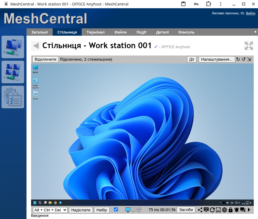 Remote Desktop στο control panel